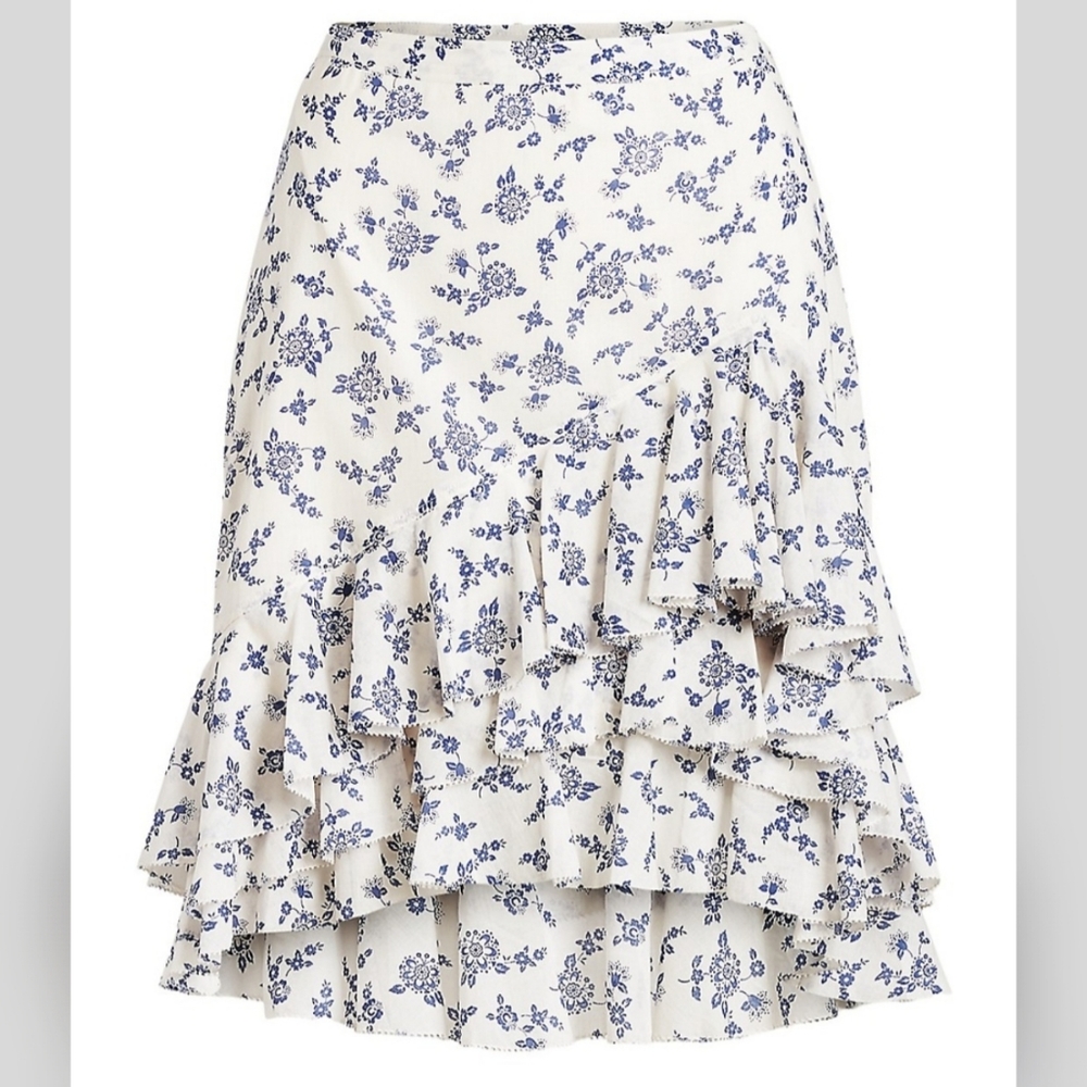 ➕️ Polo Ralph Lauren 💜 Ruffle Floral Skirt